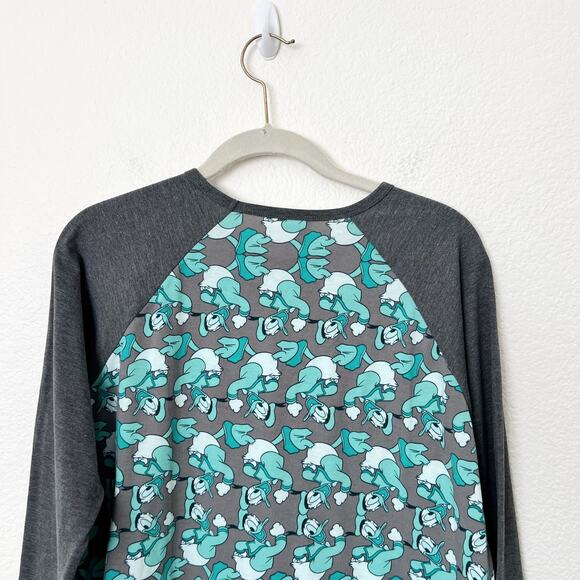 [Lularoe] Disney Donald Duck Randy Raglan Sleeve Crew Neck T-Shirt Size Large L - Picture 4 of 11